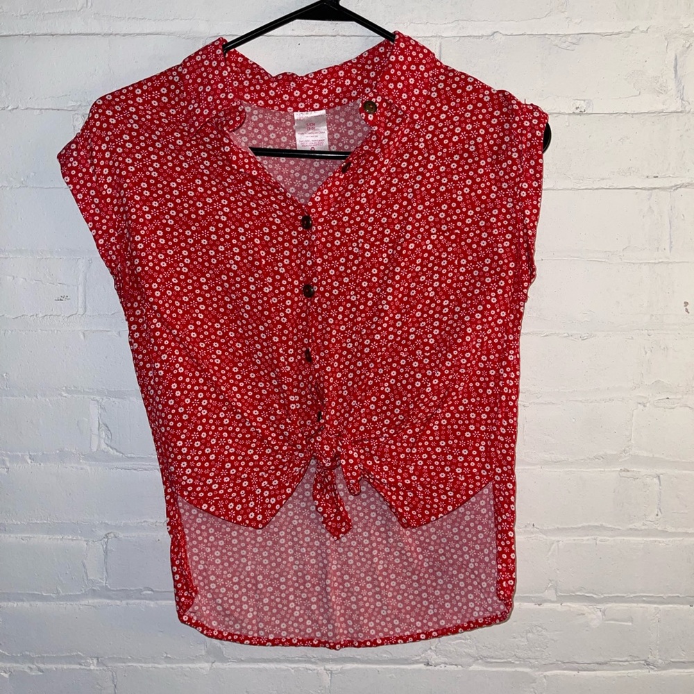 Red blouse